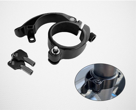 Anti-theft saddle clamp for 20-inch wheel bikes